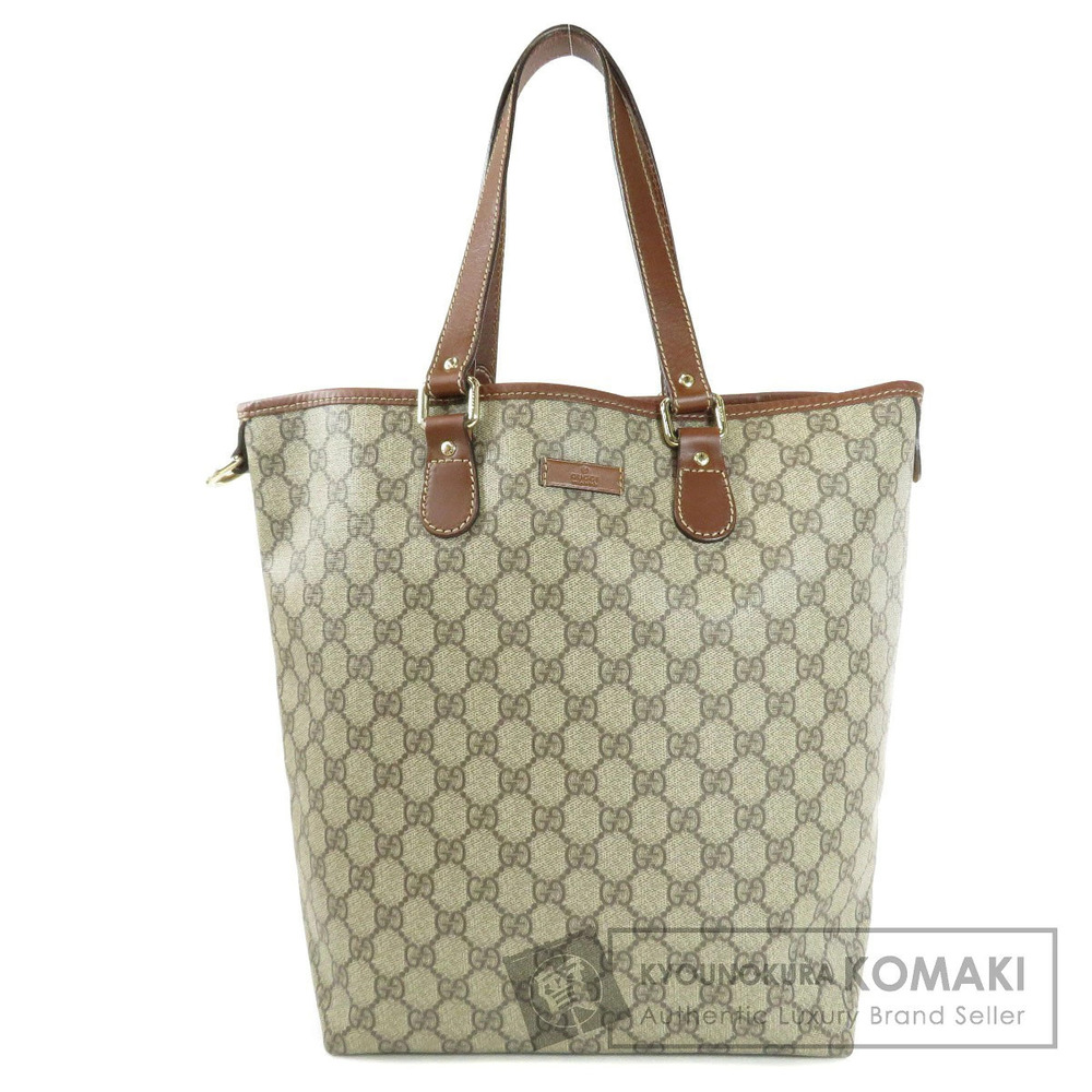 Gucci GG Supreme Joy Tall Tote Bag signature brown leather